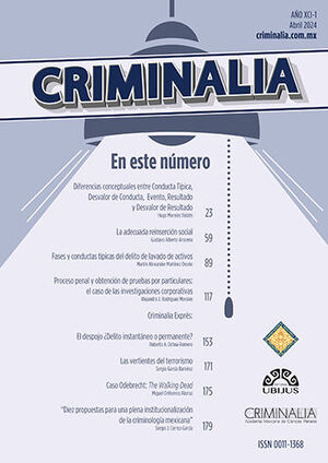 CRIMINALIA AÑO XCI - 01 REVISTA DE LA ACADEMIA MEXICANA DE CIENCIAS PENALES ABRIL 2024