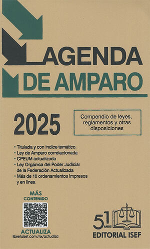 AGENDA DE AMPARO - 52.ª ED. 2025 (ECONÓMICA) ACTUALIZACIÓN INMEDIATA CON QR