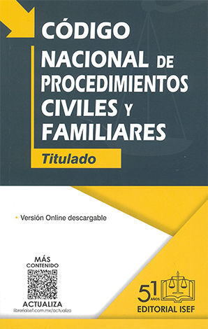 CÓDIGO NACIONAL DE PROCEDIMIENTOS CIVILES Y FAMILIARES (TITULADO)  - 2.ª ED. 2025 (PROFESIONAL)