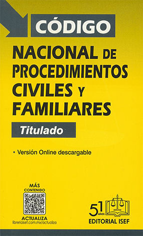 CÓDIGO NACIONAL DE PROCEDIMIENTOS CIVILES Y FAMILIARES (TITULADO) - 1.ª ED. 2025 (BOLSILLO)