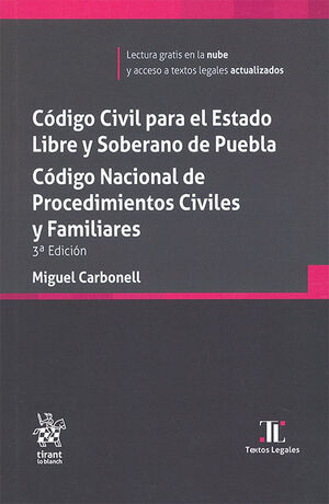 CÓDIGO CIVIL PARA EL ESTADO LIBRE Y SOBERANO DE PUEBLA. CÓDIGO NACIONAL DE PROCEDIMIENTOS CIVILES Y FAMILIARES - 3ª ED. 2025 (BOLSILLO)