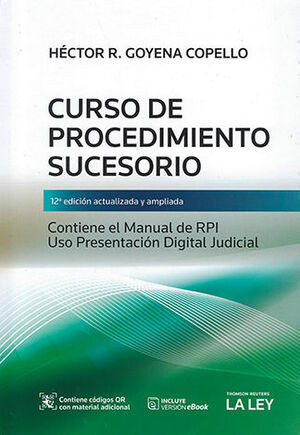 CURSO DE PROCEDIMIENTO SUCESORIO - 12.ª ED. 2023 ACTUALIZADA Y AMPLIADA